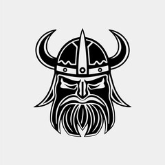 Ancient viking head for mascot. vector design