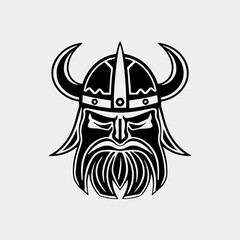 Ancient viking head for mascot. vector design