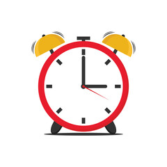 Clock icon illustration in flat style. Watch face vector illustration on isolated background. Time alarm sign business concept.