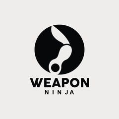 Weapon Logo, Traditional Weapon Karambit Vector, Ninja Fighting Tool Simple Design, Symbol Icon, Illustration