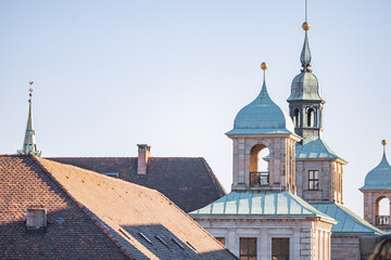 Rathaus von N&uuml;rnberg und D&auml;cher der Altstadt. N&uuml;rnberg, Bayern, Deutschland