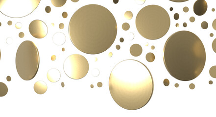 Glittering confetti on a transparent background. Holiday, birthday and Christmas decoration