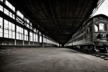 Fototapeta na wymiar old train station