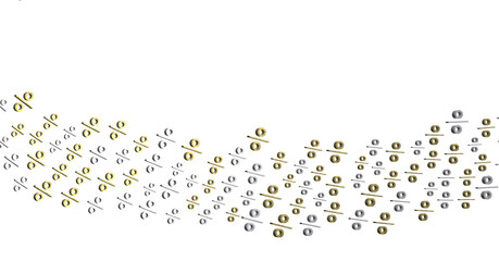 Blurred sale background.  - 3D percent rain illlustration