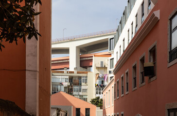 Houses in residential streets in Portugal