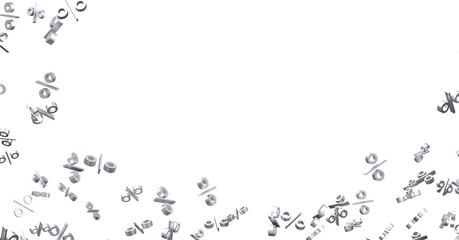 percent rain shopping digital in 3d. - 3D percent rain illlustration