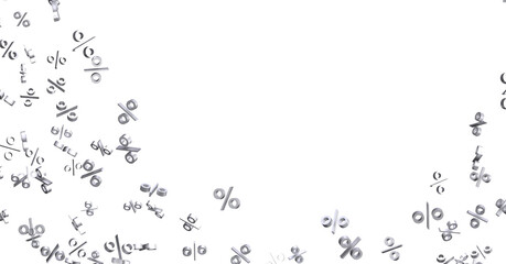 percent rain shopping digital in 3d. - 3D percent rain illlustration