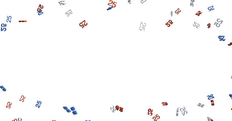 3d golden 25 years anniversary celebration with star background