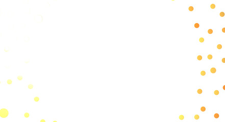 Golden confetti falling down isolated on transparent background.