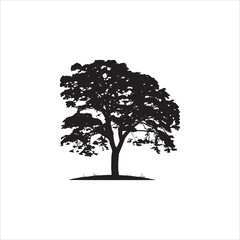 A tree silhouette vector art work.