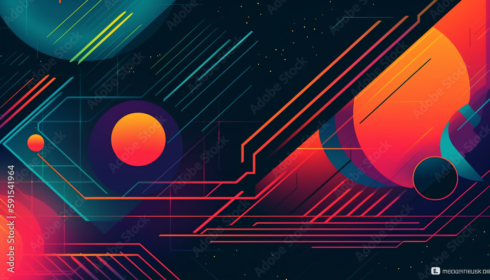 Poster simple minimalist futuristic trendy background abstract colorful wallpaper and backdrop. digital art