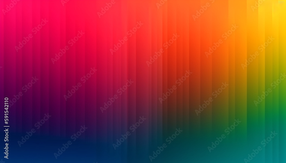 Fototapete Simple minimalist retro color trendy background and abstract colorful wallpaper. Artistic digital art geometric line stripe and wave, element and design material. Generative AI technology.