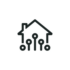 Smart home icon isolated on white background