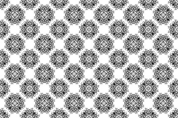 Abstract seamless pattern, seamless wallpaper, seamless background designed for use for interior, wallpaper, fabric, curtain, carpet, clothing, Batik, satin, background, illustration, Embroidery style