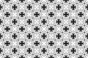 Abstract seamless pattern, seamless wallpaper, seamless background designed for use for interior, wallpaper, fabric, curtain, carpet, clothing, Batik, satin, background, illustration, Embroidery style