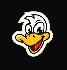 duck Head Logo Vector Template Illustration Design. Mascot Transparent duck  Logo design duck  sport logo