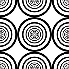 Fototapeta na wymiar black and white seamless pattern wallpaper background textile round line .