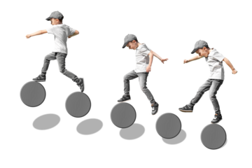 growth business concept. young businessman climbing the career ladder