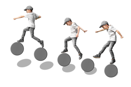 growth business concept. young businessman climbing the career ladder