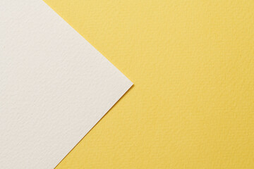 Rough kraft paper background, paper texture yellow white colors. Mockup with copy space for text