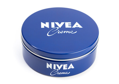Galicia, Spain; april 11, 2023: NIVEA Creme can isolated on white background