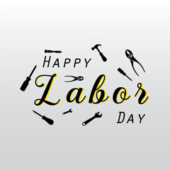 labor day lettering vector.suitable for card, banner, or poster