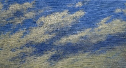 Oil paintings landscape, sky, background with clouds