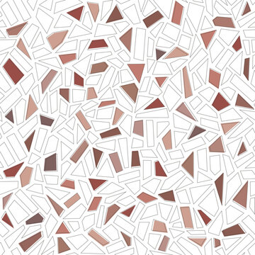 Seamless modern vector pattern. Clay broken vessel mosaic, floor tiler in terrazzo