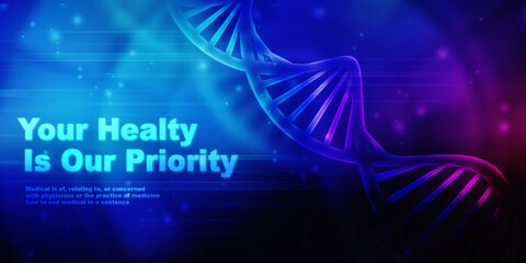 3d render of dna structure, abstract background
