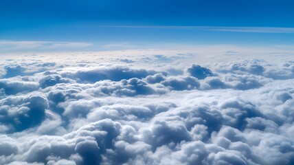 飛行機から見た雲の風景イメージ　Generative AI