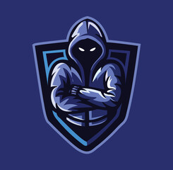 Hacker Head Logo Vector Template Illustration Design. Mascot Hacker  Logo design 