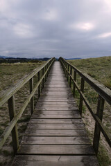 Fototapeta premium Pasaarela de madera al futuro