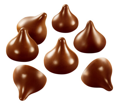 Gotas de chocolate ao leite em fundo transparente - gota de chocolate negro 