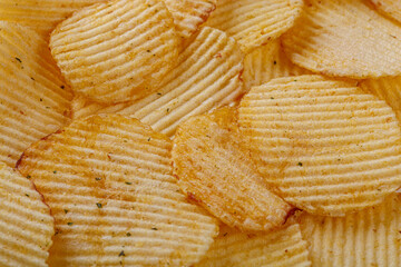 Lots of potato chips, texture