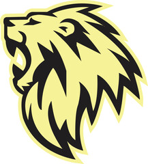 Obraz premium Lion Head Logo Vector Template Illustration Design. Mascot LION Logo design lion sport logo
