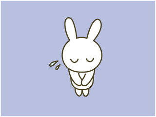 ごめんなさい_謝るポップなうさぎ