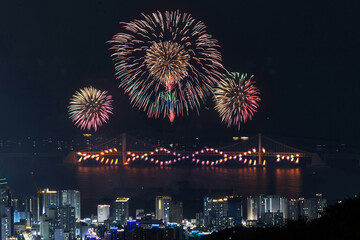 A fireworks event is being held in Gwangalli, Busan, in hopes of holding the 2030 Expo