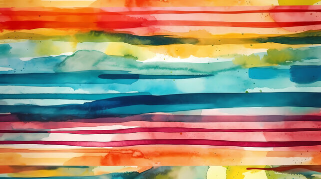 4 Watercolor Stripes Background (JPG)