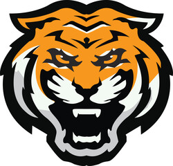 Tiger Head Logo Vector Template Illustration Design. Mascot Tiger Logo design Tiger sport logo