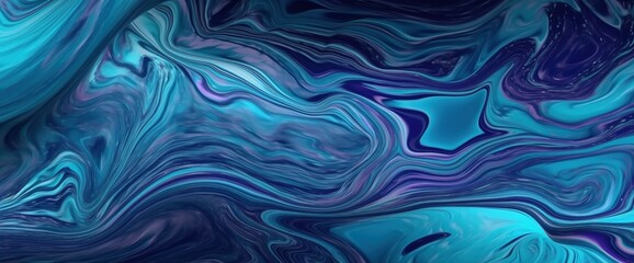 Obraz premium blue theme marble texture liquid background, blue texture abstract background. Generative AI