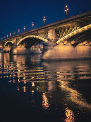 Fototapeta na wymiar Famous Margaret Bridge in dusk