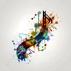 Abstract colorful background with splashes. Illustration, generative ai.