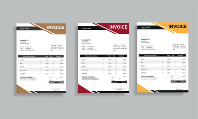 Modern invoice design template