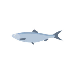 Fototapeta na wymiar saltwater fish flat design vector illustration. fresh fish icon seafood logo. can be use for restaurant, fishing logo