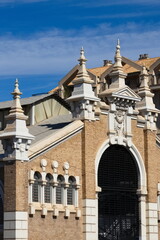 Beautiful modernist facade of the Veronica's Market in Murcia