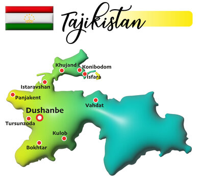 Tadschikistan, Flagge und Fl&auml;che