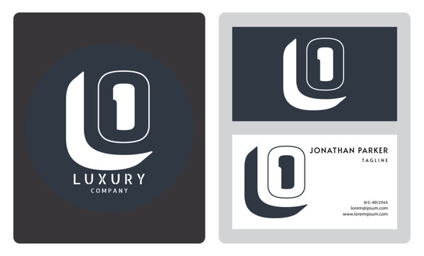 Luxury vector logotype business card template. Premium letter O logo with luxury business card design. Elegant corporate identity.