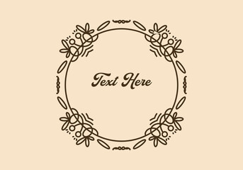 Vintage frame design for invitation card or flyer