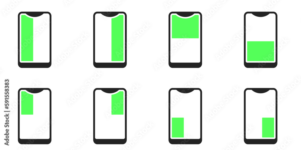 Poster smartphone vector set. vector icons of touch points on the phone screen. part of smartphone screen v