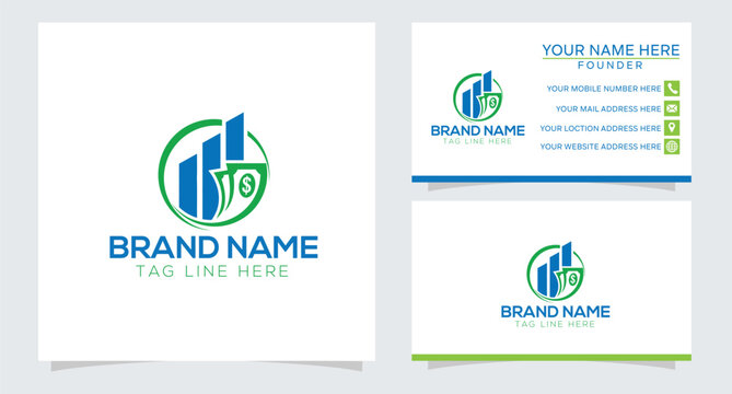 Vector modern financial logo design idea
